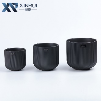 Ceramic pot set 22.5x22.5x21cm, 19x19x18 cm, 15.5x15.5x15 cm, 3 pcs